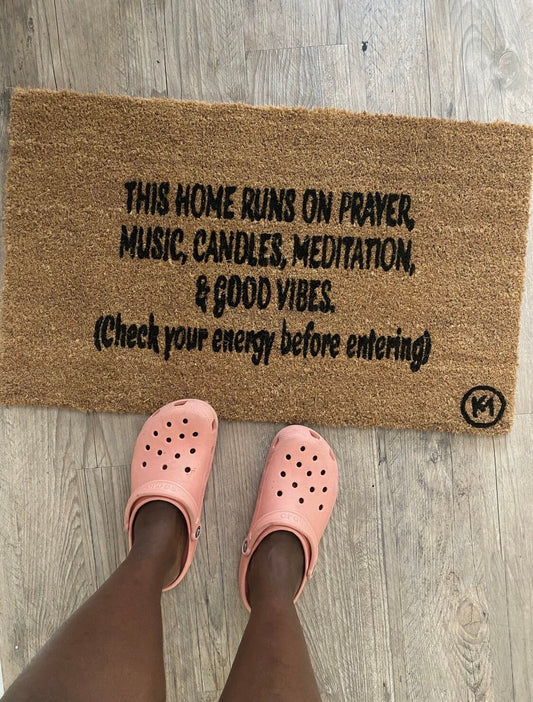 This home runs on Prayer mat